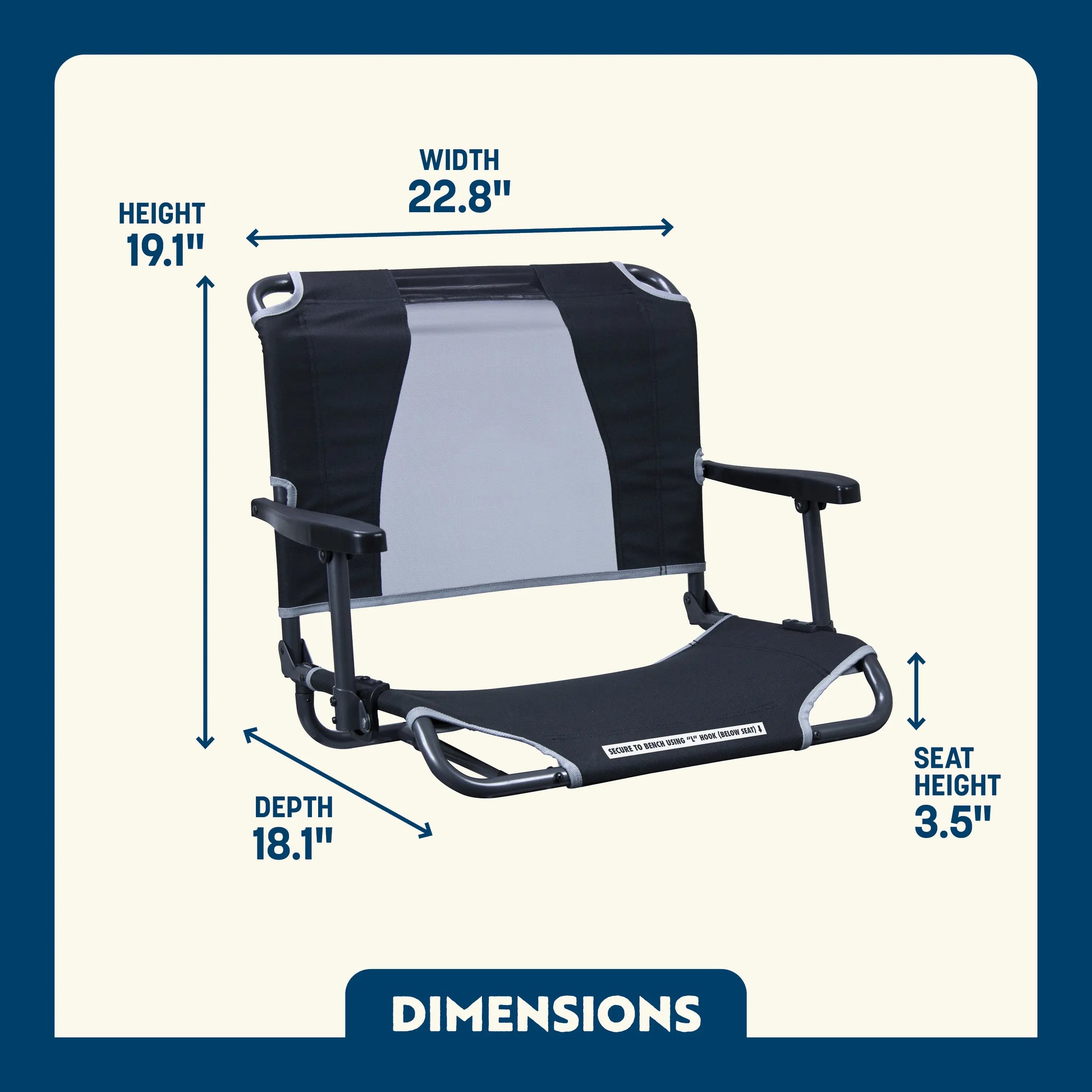 Big Comfort Stadium Chair™ with Armrests - Ready Routine