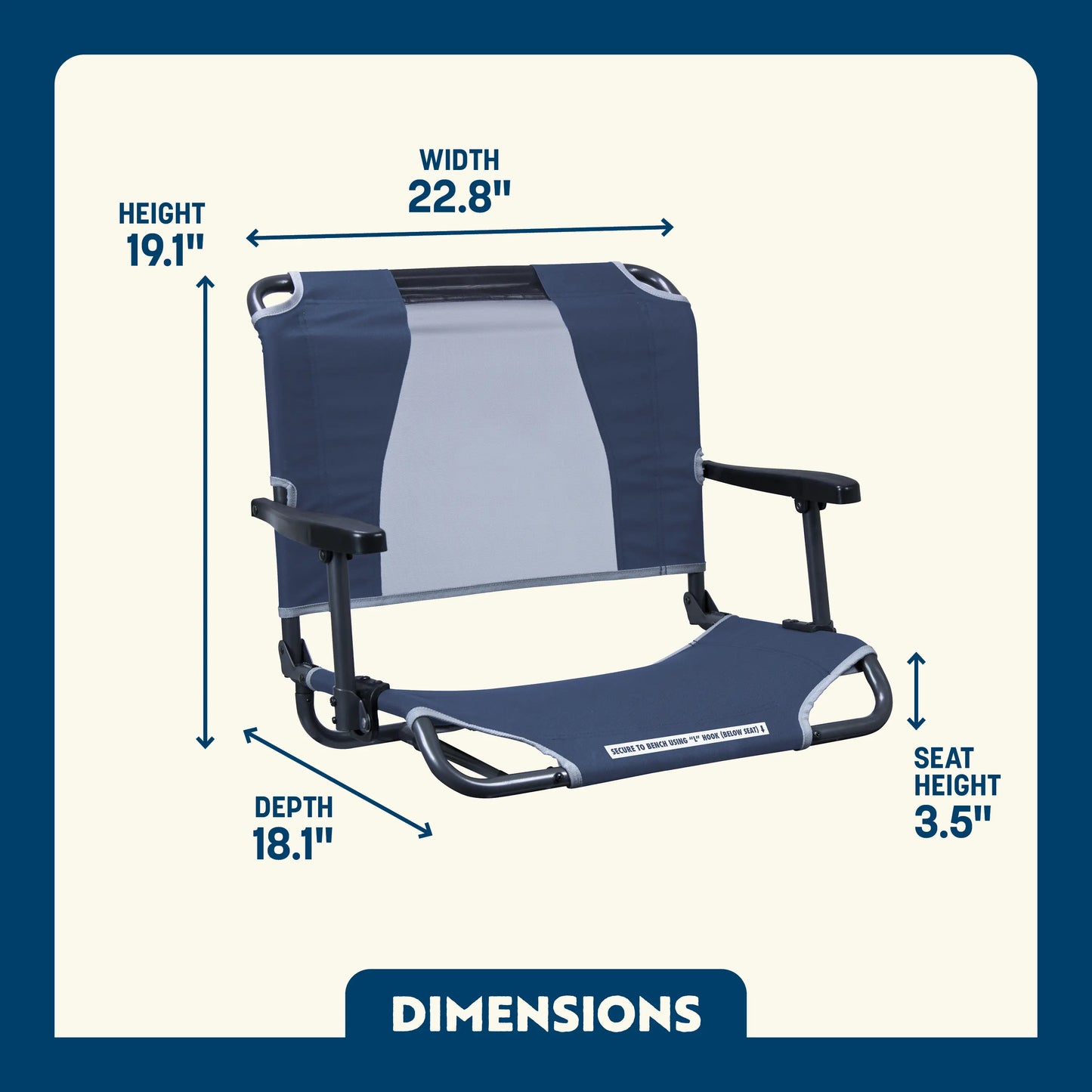 Big Comfort Stadium Chair™ with Armrests - Ready Routine