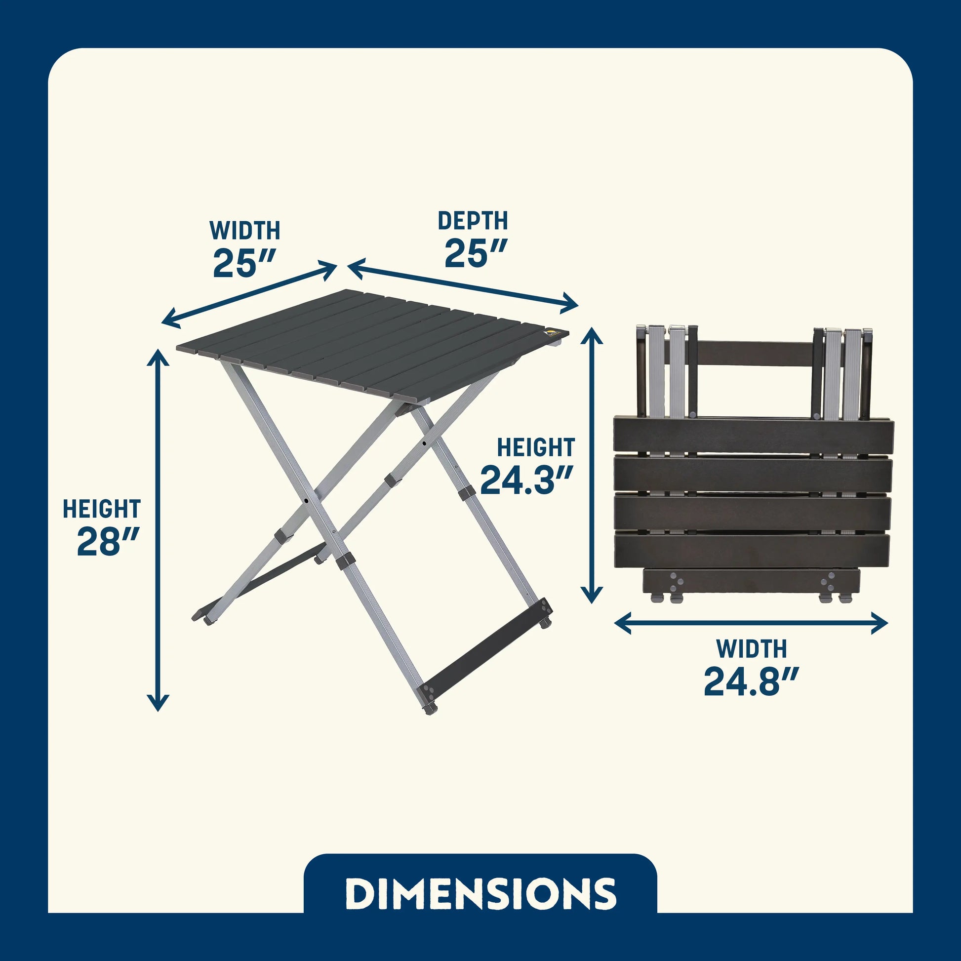 Compact Camp Table 25™ - Bright Touch