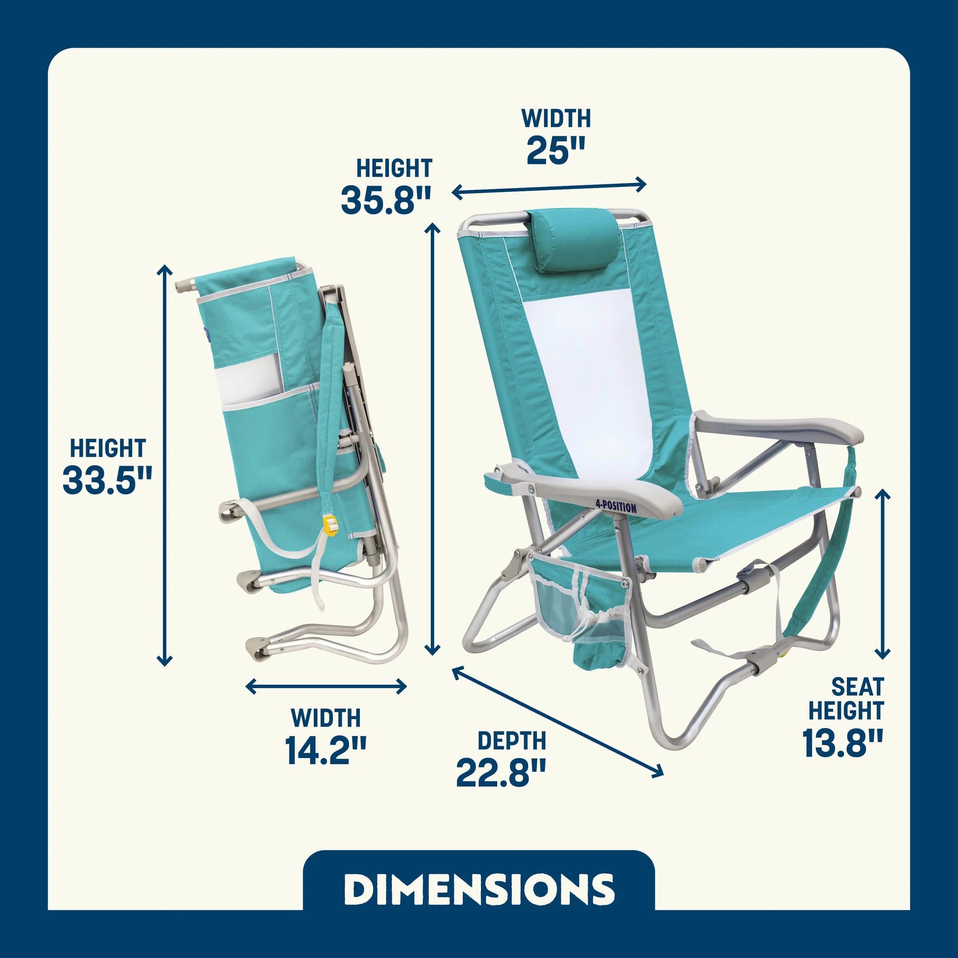 Bi-Fold Beach Chair™ - Home Choice