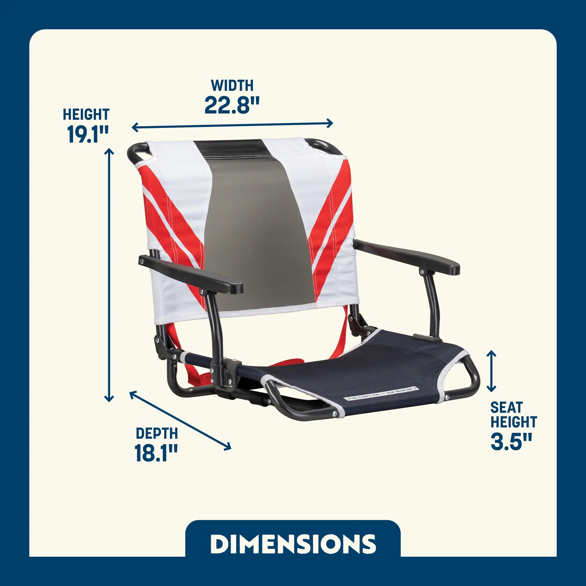 Big Comfort Stadium Chair™ with Armrests - Ready Routine
