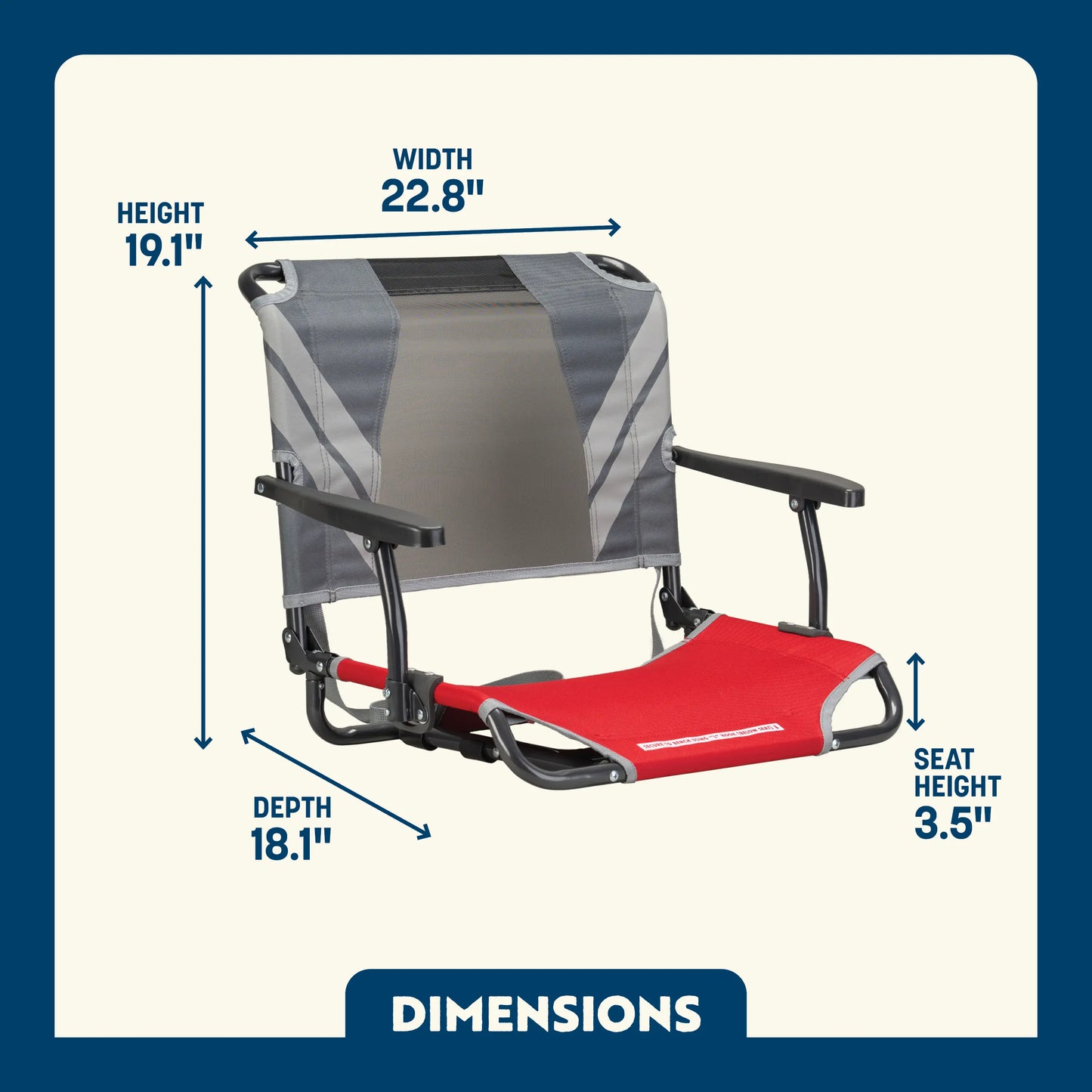 Big Comfort Stadium Chair™ with Armrests - Classic Pick