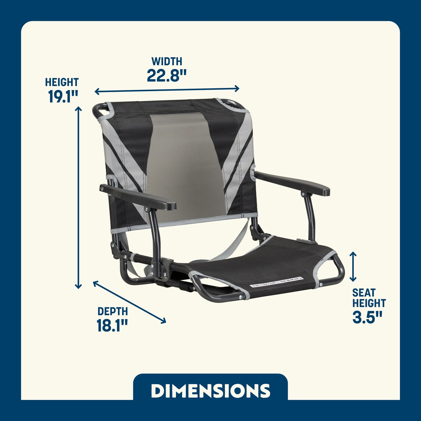 Big Comfort Stadium Chair™ with Armrests - Classic Pick